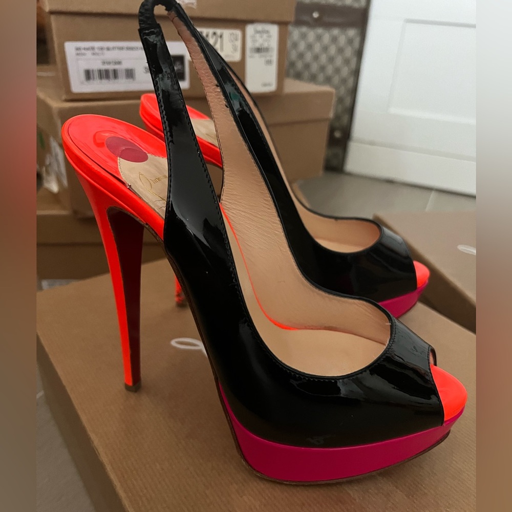 Christian Louboutin sling back heels